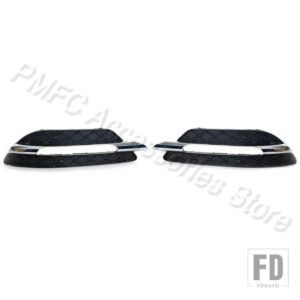 メルセデスベンツ フロントバンパー LED DRL デイタイムランニングライト フォグランプ グリル フォグランプカバー Cクラス W204 2011-2013 A2 - Grille-1Pair