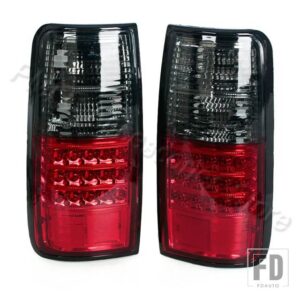 トヨタ カーアクセサリー リアブレーキテールライト 1ペア ランドクルーザー FJ80 1991 1992-1997 ウィンカーリフレクターランプに適合 - Red and Black Shell