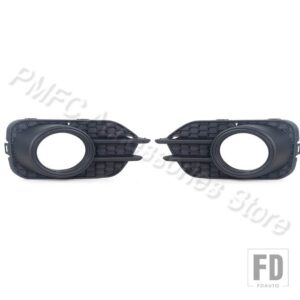 VW フォグライトカバー フロントバンパー フォグランプ グリルカバー ブラック ティグアン 2012 2013 2014-2018 2019 USバージョン - 1 Pair With Hole A