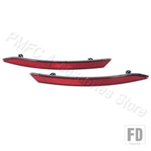 VW B5 パサート CC 2008-12 3C8945105B 3C8945106B 用 自動車用 リアバンパー ブレーキライト リフレクターランプ - Black Red-1Pair