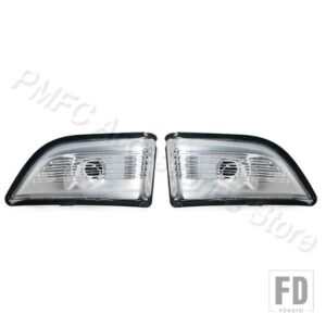 ボルボ 自動車用 バックミラー ウィンカーライト インジケーターランプ レンズ XC60 2009-13 31217288 31217289 - White Shell-1Pair