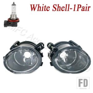 BMW フロントバンパーフォグランプアセンブリ フォグライト 電球付き 3シリーズ M5 E39 2001-2003 M3 E46 2002-2005 63177894017 63177894018 - Clear Shell-1Pair
