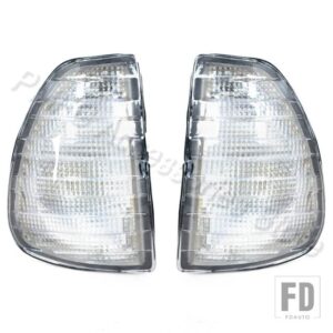 自動車用 フロントコーナーライトウィンカーライトカバー ベンツ W123 1976 1977 1978 1979 1980 1981 1982 1983 1984 対応 1305233052 - White-1Pair
