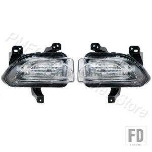 ジープ フォグランプ DRL ヘッドライト フォグランプ デイタイムランニングライト ドライビングライト フォグライト LED ハロゲン レネゲード - LED-1Pair