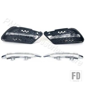 メルセデスベンツ 自動車用 フロントバンパー LED DRL デイタイムランニングライト ドライビングランプ W204 Cクラス C300 AMG スポーツ 2007 - 1 Left and 1 Right
