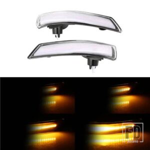 フォード ダイナミックウィンカーライト LED サイドウィング リアビュー 2ピース ミラーインジケーター ウィンカー リピーターライト フォーカ - Transparent Shell