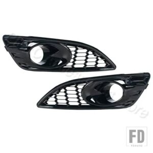 フォード フィエスタ JA8 MK7 2013 2014-2017 フロントバンパーカバーフレーム ロワーハニカムフォグランプグリル D2BZ15266CB D2BZ15266GB - 1Pair-With holes