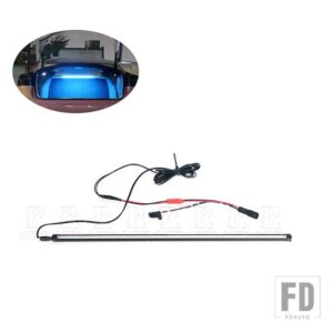 テスラ 12V LED 自動車用 リアトランク装飾ライトバーストリップ ホワイト ブルーライト モデル3 2019-22用 - Blue Light