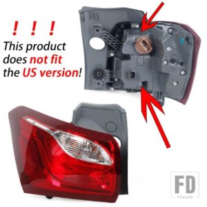 シボレー 自動車用 テールライトアセンブリ リアウィンカーライト ブレーキストップライト フォグランプ カーアクセサリー エクイノックス 201 - Outside Left