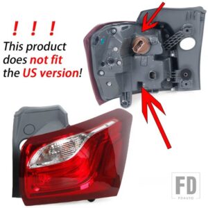 シボレー 自動車用 テールライトアセンブリ リアウィンカーライト ブレーキストップライト フォグランプ カーアクセサリー エクイノックス 201 - Outside Right