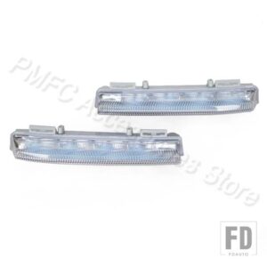 メルセデスベンツ LED DRL デイタイムランニングライト フォグランプ グリル フロントバンパー フォグランプカバー Cクラス W204 2011-2013 A2 - 1pair Day light