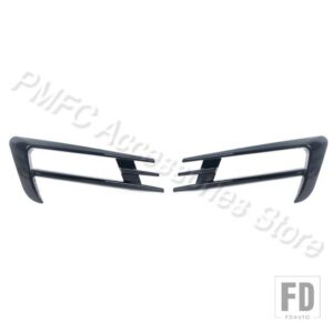 2PCS フロントバンパー フォグランプ アイブロウ カバー フォグライト グリル フォグランプ トリム カバー トリム VW ゴルフ 7 MK7 2014-16用 - Gloss Black 1 Pair