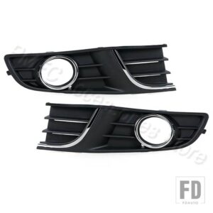 PMFC フロントバンパー フォグランプ カバー グリル フォグランプ グリル フレーム カーアクセサリー VW ポロ 2011 2012 2013 6QD854662A 6QD8 - 1 Left and 1 Right