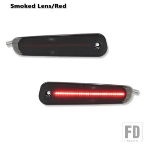 日産 自動車用 LED フェンダー リアサイドマーカーライト 1990-1996 年式 300ZX Z32 パーキングライト用 OEM リアサイドマーカーランプ T10 交 - Smoked Lens Red