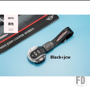 ミニクーパー JCW カーキーカバー 用 キーカバー キーケース キーチェーン F55 F56 F57 F54 F60 JCW プラスチック素材 ABS - black JCW