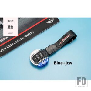 ミニクーパー JCW カーキーカバー 用 キーカバー キーケース キーチェーン F55 F56 F57 F54 F60 JCW プラスチック素材 ABS - Blue jcw