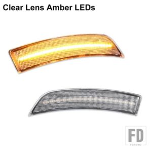 トヨタ スバル 自動車用 LED バンパー サイドマーカー ライト BRZ 2022年以降 GR86 2022年以降用OEM シングル LED フロント サイドマーカーの交 - Clear Lens Amber