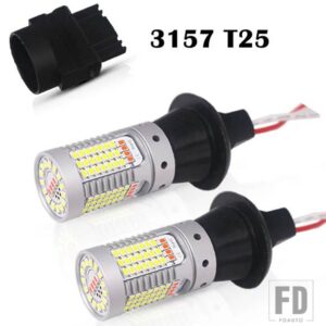 自動車用 T20 LED ホワイト/レッド デュアルカラー CANバス W21W 7440 3156 1156 P21W LED電球 自動車用 バックアップ リバースライト リアフォ - 3156 T25