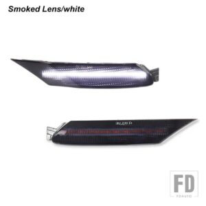 マツダ RX-8 フロントサイドマーカーライトアセンブリ アンバーウィンカーランプ/ドライビングライト/パーキングライト 2004-2008 12V - Smoke white