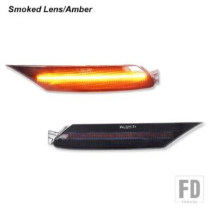 マツダ RX-8 フロントサイドマーカーライトアセンブリ アンバーウィンカーランプ/ドライビングライト/パーキングライト 2004-2008 12V - Smoke Amber