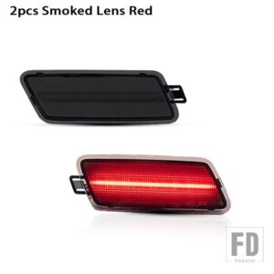 アウディ アンバー/レッド フル LED T10 サイドマーカーライト 2012-2018 A7 S7 RS7 ウィンカーライト/DRL用 OEM サイドマーカーランプ交換用 - 2pc Smoked Red