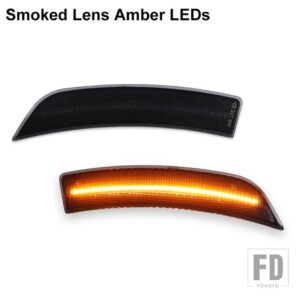 トヨタ スバル スタイル GR86 ZN8 用 BRZ ZD8 2022+ バンパー LEDフェンダーフレア サイドマーカーライト オートウィンカーブリンカー - Smoked lens Amber