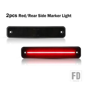 フル 3157 LED バンパーリフレクターライト ハマー H2 用 テールブレーキリアフォグランプウィンカーライト 12V 赤 - 2pc Red Rear