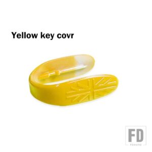 ミニクーパー ABSキーケースカバーチェーンユニオンジャックJCW F54 F55 F56 F57 F60クラブマンカントリーマンカーアクセサリー - Yellow key covr