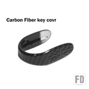 ミニクーパー ABSキーケースカバーチェーンユニオンジャックJCW F54 F55 F56 F57 F60クラブマンカントリーマンカーアクセサリー - Carbon Fiber