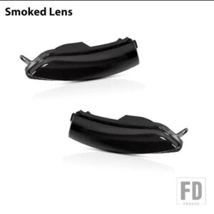 2011-2020 クライスラー 300 サイドミラーシグナルライト シーケンシャルアンバーイエロー LED ウィンカーライト 68170149AA 68170148AA 2個 - Smoked Lens