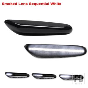 BMW 自動車用 ウィンカーバルブ アンバー E81/E82/E87/E88 E90/E91/E92/E93/E46 M3 E60/E61 1 3 5 X シリーズ フロントサイドマーカーランプ用 - Sequential white