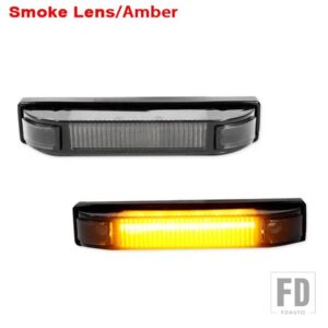 ジープ 自動車用 フェンダーフレア サイドマーカーランプ ラングラー TJ JK JL BUSHWACKER フラットスタイル フェンダーフレア ウィンカーライ - Smoke Lens Amber
