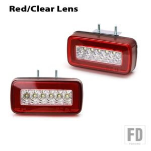 メルセデスベンツ 3-IN-1 LEDリアフォグ/テールランニングランプリバースバックアップライト付き W463 Gクラス G500 G550 G63 G55 AMG 1986-20 - Red Clear Lens