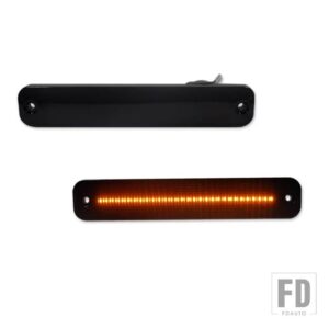 フォード アンバー/レッド フル LED フロント/リア サイドマーカー ライト 1973-1979 F100 F150 ブロンコ用OEM アンバー/レッド サイドマーカー - 2pcs Amber