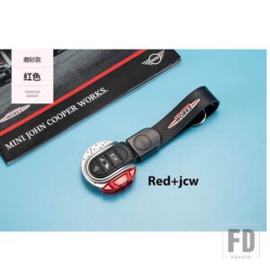 ミニクーパー TOY レッド JCW ブレーキディスク型キーフォブシェルカバー 3RD GEN F55 F56 F57 F54GEN2 F60 COUNTRYMAN スマートキー用 - Red JCW