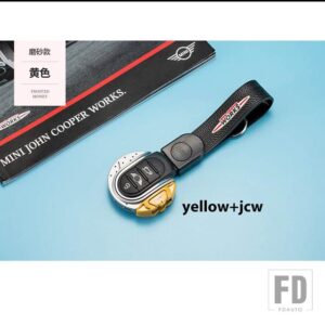 ミニクーパー TOY レッド JCW ブレーキディスク型キーフォブシェルカバー 3RD GEN F55 F56 F57 F54GEN2 F60 COUNTRYMAN スマートキー用 - Yellow jcw
