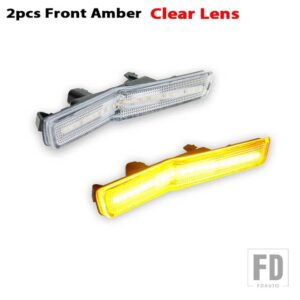 アンバー/レッド フル LED サイドマーカーライト 2015-22年式 ダッジ チャレンジャー SRT ヘルキャット ワイドボディ専用 サイドマーカーランプ - 2pc Front amber3