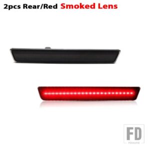アンバー/レッド フル LED サイドマーカーライト 2015-22年式 ダッジ チャレンジャー SRT ヘルキャット ワイドボディ専用 サイドマーカーランプ - 2pc Rear red