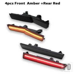 アンバー/レッド フル LED サイドマーカーライト 2015-22年式 ダッジ チャレンジャー SRT ヘルキャット ワイドボディ専用 サイドマーカーランプ - 4pc Front and Rear