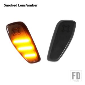 スモークレンズ アンバー LED バルブ フロントサイドマーカーライトキット 2015年以降の JEEP RENEGADE 用 OEM アンバーサイドマーカーランプ - Smoked lens Amber