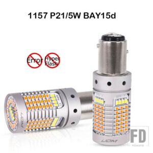 ハイパーフラッシュなし 21W 7443 LED CANバス 3157 1157 LED スイッチバック ホワイト/アンバー LEDバルブ デイタイムランニング/ウィンカーラ - 1157 BAY15D