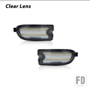 スバル 2個 アンバー LED 1156 自動車用 フロントバンパーウィンカーランプアセンブリ 1999-2001 インプレッサ用 ホワイトLED デイタイムランニ - Clear Lens