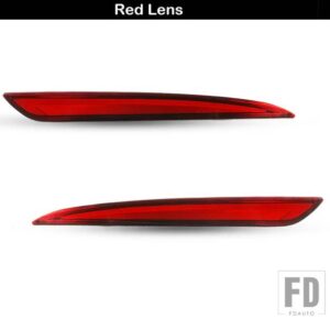 フォード フルイドスタイル LED バンパーリフレクターテールライト 2013年以降のフュージョンモンデオ用 - Red Lens