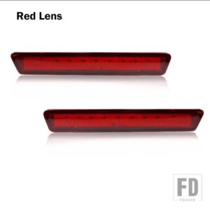 フォード 1999-2004 マスタング用 レッド リアサイドフェンダーマーカーライトアセンブリ パーキングライト/ドライビングライトOEM - Red Lens