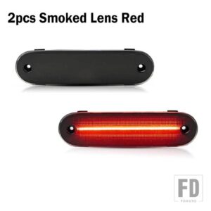 マツダ アンバー/レッド フル LED サイドマーカーライト 1990-2005 ミアータ MX-5 用 ウィンカーライト/ドライビングライトOEM サイドマーカー - Smoked Lens Red