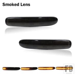 ミニクーパー BMW CLUBMAN R55用 LEDバンパーリフレクターライトはテールブレーキリアフォグランプウィンカーライト機能 - Smoked Lens