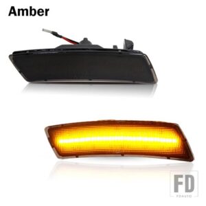 VW アンバー/ホワイト フル LED フロントサイドマーカーライト 2018年以降 ティグアンビートル 2012-2019 パーキング/ドライビングラ - Yellow