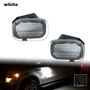 フォード 2017-2022年式FシリーズF-150 F-250 F-350 F-450牽引ミラーパドルライト対応2個 - White
