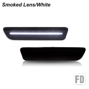 フォード マスタング T10 レッド フル LED リアサイドマーカーライトアクセサリーOEM 4R3Z15A201BA バックサイドマーカーランプ 05-09 と交換 - Smoked Lens White