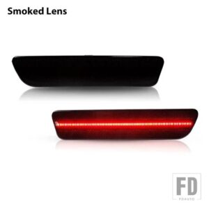 フォード マスタング T10 レッド フル LED リアサイドマーカーライトアクセサリーOEM 4R3Z15A201BA バックサイドマーカーランプ 05-09 と交換 - Smoked Lens Red